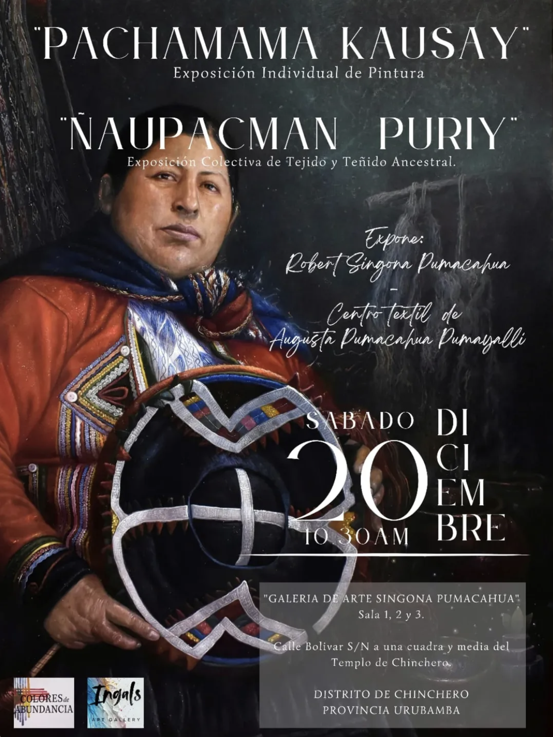 Pachamama Kausay and Ñaupacman Puriy exhibition flyer, Chinchero, Peru