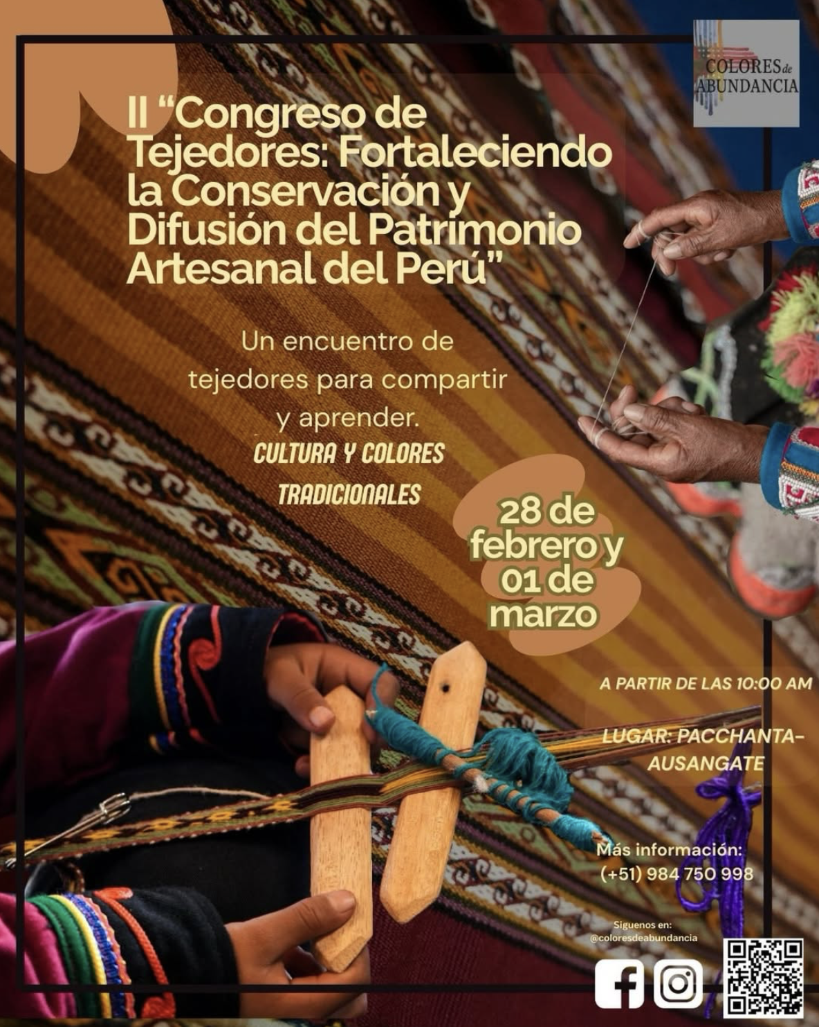 2nd Weavers' Congress flyer, Pacchanta, Ausangate, Peru