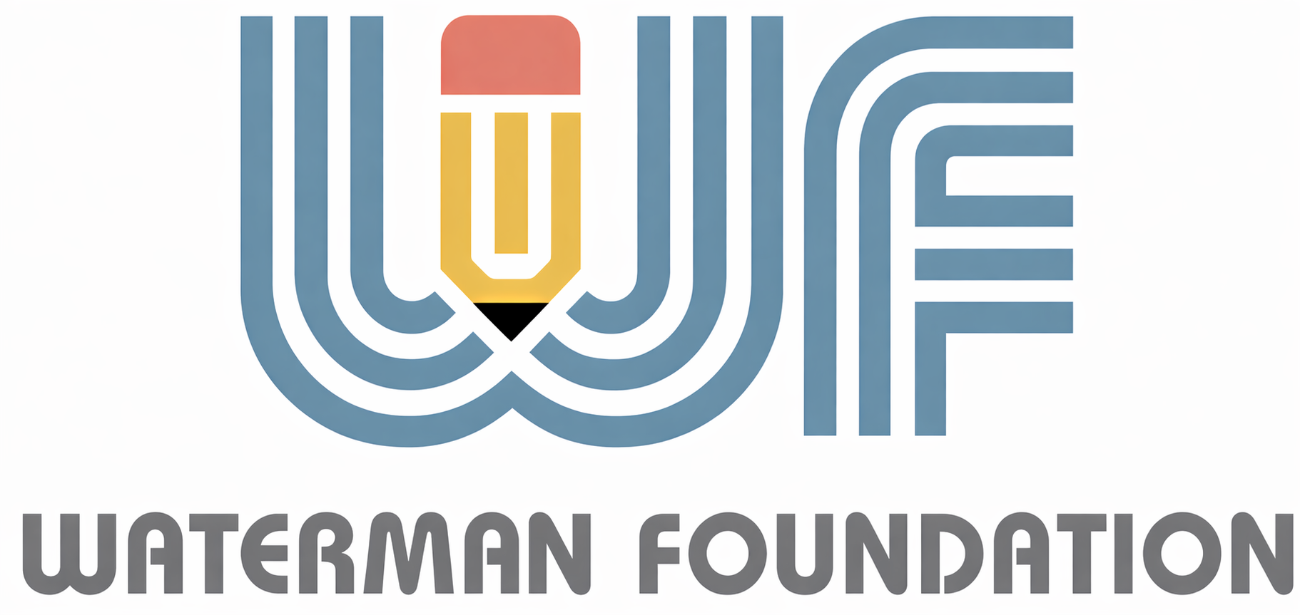 The original Waterman Foundation logo, a WF monogram with a pencil